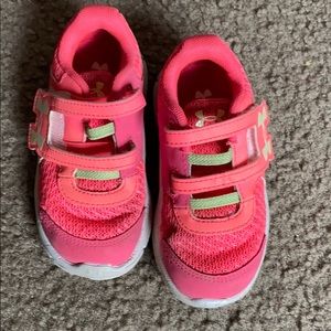 Pink UA toddler shoes